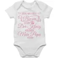Shirtracer Shirtbody Egal wie viele Prinzen es gibt - Der König wird immer mein Papa bleibe Sprüche Baby weiß 3/6 Monate