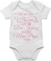 Shirtracer Baby Body Junge Mädchen - Sprüche - Egal wie viele Prinzen es gibt - Der König wird immer mein Papa bleiben - 3/6 Monate - Weiß - babymode witzig spruch vater bodys