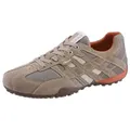 Geox U SNAKE Sneaker Freizeitschuh, Schnürschuh mit Geox Spezial Membran beige|braun 39 EU
