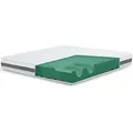 The White Stone Matratze 100x160 cm mit Antibakterieller Schaum | Höhe 16 cm | 3D Air Hypoallergener Bezug | Orthopädische 7‐Zonen Thermosensib... - Weiß