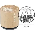 Colop Motivstempel Woodies, Ø 3 cm, Weihnachtsmotiv mit Kerze