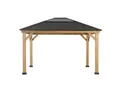Sunjoy Zedernholz Gazebo BRURI - 336cm x 394cm, anthrazit