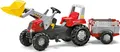 rolly toys Junior RT Trettraktor rot FarmTrailer , Maße: 210x53x62 cm; 81 139 7