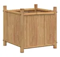 vidaXL Blumentopf Pflanzkübel 40x40x40 cm Bambus (1 St)