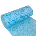 Dekoflor Tischband Tischläufer Tischdeko einzigartiges Rosen Design (Wasserfest, Lotuseffekt, samtige Oberfläche, 5 m Rolle, 30 cm Breite, 100% Nylon), Blau