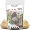 GiDeli Sheabutter 1 kg - Karitébutter Natürlich und Unraffiniert - Nussfett des Karitébaums intensiv feuchtigkeitsspendende - Bodybutter mit Regenerierender Wirkung