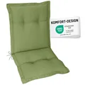 Herlag Gartenstuhlauflage AVA Niederlehner 103x50x9cm | Extra Dicke Sitzauflage 9 cm | Niedriglehner-Polsterauflage mit Deluxe-Komfort | Öko Tex 100 | 1 Polster | Grün