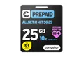 Congstar Prepaid ALLNET M, SIM-Karte ohne Vertrag, 5G mit 25 Mbit/s Prepaidkarte, (Telefonie & SMS Flat, EU-Roaming inkl)