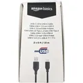 Amazon Basics USB C auf USB A 2.0 Schnellladekabel 2 Stück 480 MBit/s USB IF Apple iPhone 15 iPad Samsung Galaxy Tablets Laptops 1.8 m schwarz - Schwarz