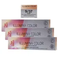 Wella Illumina 3 x 60 ml 9/37 lichtblond gold braun Set