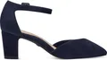 Tamaris Damen Pumps Fesselriemen Blockabsatz samtige Haptik 1-24412-41, Größe:41 EU, Farbe:Blau