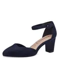 Tamaris Damen Pumps mit Blockabsatz, blau, 41 EU