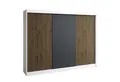A&J MöbelLand GmbH Schiebetürenschrank IOSA 200 cm mit 4 Schubladen, und 3D Lamellen (TOP ANGEBOT! Geräumiger Schrank mit einer Breite von 200 cm ideal zur Aufbewahrung von Kleidung und Accessoires. 4 Schubladen und viel Stauraum. TOP PRODUKT! Wählen Sie das ideale Modell für Ihr Schlafzimmer!, Inclusive 4 Schubladen) Breite: 200 cm, Höhe: 215 cm, Tiefe: 59,5 cm
