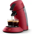 Philips Senseo Original Plus Kaffeepadmaschine (Kaffeestärkewahl, Kaffee Boost Technologie, aus recyceltem Plastik), rot, CSA210/90
