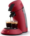 Philips Senseo Kaffeepadmaschine CSA210/90 | einstellbare Kaffeestärke | 0,7l Wassertank | dunkelrot/schwarz