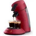 Senseo CSA210/90 Original Plus Kaffeepadmaschine dunkelrot matt Kaffee Boost NEU