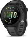 Garmin Forerunner 165 - Schwarz - Sportuhr mit Band - Silikon - Slate Gray - Handgelenkgröße: 126-203 mm - Anzeige 3cm (1,2") - 4GB - Bluetooth, ANT+ - 39 g (010-02863-20)