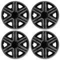4x Radkappen Radzierblenden Action 14 Zoll Graphit Schwarz Set für Citroen
