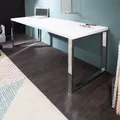 Moderner Schreibtisch WHITE DESK 160cm weiß Hochglanz Bürotisch Laptoptisch