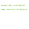Heft LIN37 A4, 16 Blatt 80g qm 9mm liniert mit Randlinien gelocht perforiert STA