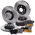 BESTPRICE BESTPRICE Bremsenset inkl. Bremsscheiben vorne Ø 280 mm Belüftet + hinten Ø 296 mm Voll + Bremsbeläge vorne und hinten + Radlager und ABS-Ring