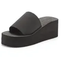 Badepantolette VENICE BEACH, Damen, Gr. 41, schwarz, Obermaterial: 100% Elasthan. Futter: 100% Textilmaterial. Decksohle: 100% Synthetik. Laufsohle: 100% Synthetik, unifarben, casual, Schuhe Pantolette, Pantolette, Mule, Sandale, offener Schuh VEGAN