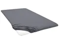 BIBERNA Premium Jersey-Elasthan Spannbettlaken für Topper (Anthrazit, 140 - 160 x 200 cm)