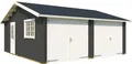 LASITA MAJA Garage Falkland (Set, Für 2 Fahrzeuge geeignet), Garage + 2 Holztoren