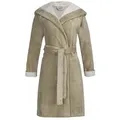 Esprit Damenbademantel Damen Bademantel mit Kapuze COSY, Viskose, hohe Markenqualität braun L (44/46)