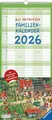 Ali Mitgutsch Familienkalender 2026– Wandkalender – Familienplaner mit 5 Spalten – Format 22 x 49,5 cm: Mit Ferientabelle und zwei Stundenplänen