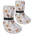 HECKBO Regenfüßlinge Füßlinge Baby ohne Futter verschiedene Motive Babystiefel weiß 3 - 18 Monate (S)