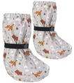 HECKBO Baby Regenfüßlinge Waldtiere ohne Vlies – Regen Schuhüberzieher für Baby Winterschuhe – 3–18 Monate – wasserdicht