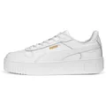 PUMA Carina Street Sneaker Damen in puma white-puma white-puma gold, Größe 38