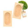 2X HOFMEISTER® Butterform, für 125 g Butter, 14 cm, Blume E, handgeschnitzt in Deutschland, Butter-Form zum Dekorieren, eckige Sturz-Form, Butter-Model aus heimischem Ahorn-Holz