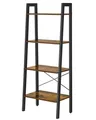 Regal, Bücherregal mit 4 Ebenen, Leiterregal, Standregal, für Wohnzimmer, Sch...