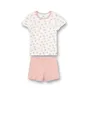 Mädchen-Schlafanzug Weiß Dots-Allover| Bequemer Schlafanzug für Mädchen lang. Nachtwäsche-Set aus 100% Baumwolle. | Pyjamaset Größe 098