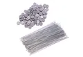 HMF Drahtseil 100 Plomben 8 mm + 100 Plombendrähte 100 mm (Set, 200 Tlg), zur Verplombung von HMF Spendendosen