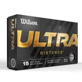Wilson Staff Golfbälle, Ultra Distance, Zweiteiliger Golfball, 15 Bälle, Weiß