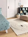 benuta Lytte Kinderteppich Momo - Creme 120x180 cm - Kunstfaser - Rechteckig & im Style: Kindermotive, Tiermotive - Pflegeleicht für Kinderzimmer