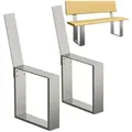 DanDiBo Bankgestell, Silber, Metall, 10x78.5x40 cm, Gartenmöbel, Gartenbänke
