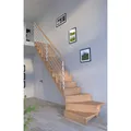 STARWOOD Systemtreppe "Lindos", Eichenholz, 13 Stufen, max. Geschosshöhe 300 cm - braun