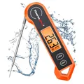 ThermoPro Fleischthermometer mit Faltbarer Langer Sonde Grillthermometer Digital Thermometer kochen Bratenthermometer mit LCD Bildschirm Küchenthermometer Weinthermometer für Steak Tea BBQ Backen