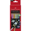 FABER-CASTELL Hexagonal-Buntstifte metallic, 10er Kartonetui