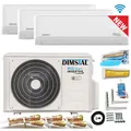 *NEU* 3x 3,5kW 3x5m Quick Connect WiFi Multi Split Klimaanlage 3x Innengeräte