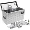 CargoVA® Anhänger-Deichselbox Wasserfeste Deichselbox – abschließbar, mit Befestigung, 50/60/70/80cm, Wasserdicht, rostfrei, abschließbar, universelle Passform 80x30x36CM | 30 cm