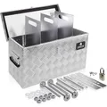 CARGO VA - Wasserfeste Deichselbox - Mit Befestigung & Vorhängeschloss - Abschließbare Anhängerbox [80x30x36CM] - Transportbox