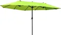 Outsunny Doppelsonnenschirm Gartenschirm Marktschirm mit Handkurbel 460 x 270 cm