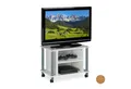 relaxdays TV-Regal TV Tisch mit Rollen und 2 Fächern, weiß