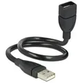 DeLOCK 35cm USB 2.0 USB Kabel 0,35 m USB A 0,48 Gbit/s Schwarz