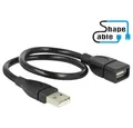 Delock Delock USB-Kabel USB 2.0 USB-A Stecker, USB-A Buchse 0.35 m Schwarz f USB-Kabel, (35.00 cm)